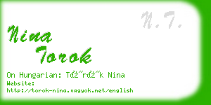 nina torok business card